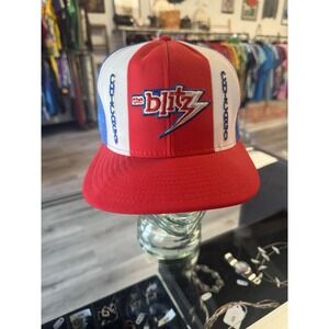 Vintage 1980s Lucky Stripes Colorado The Blitz Mesh Back Snap Back Hat Size L